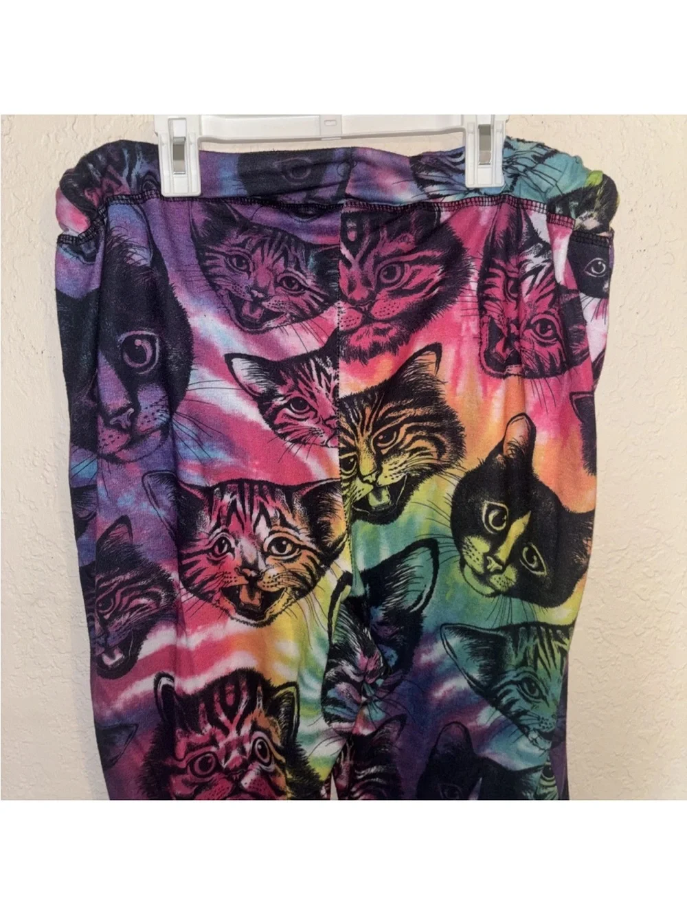 Womens Rainbow Cat Print Lounge Pants - Multicolor